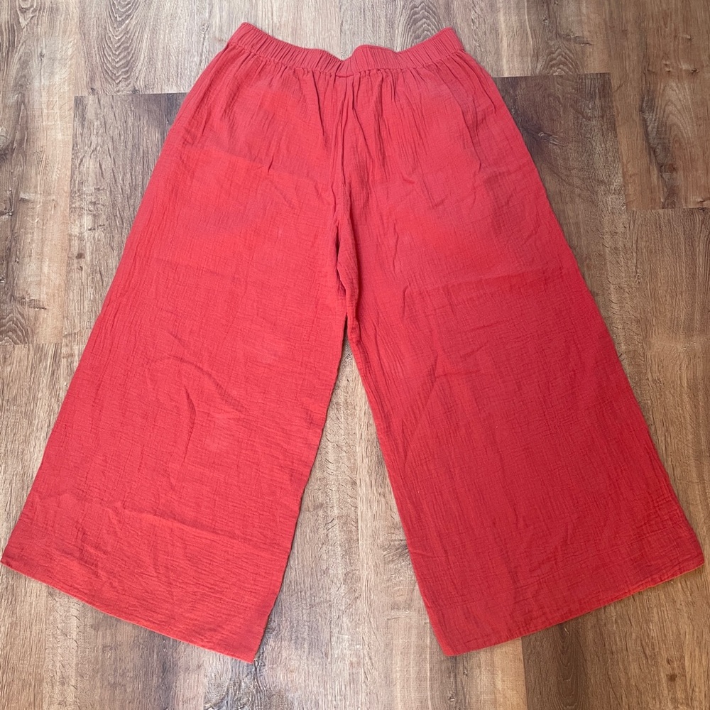 Pact womens organic cotton wide leg pull‎ on pants size XL slouchy oversized - Picture 2 of 12